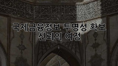국제금융정보 투명성 확보: 신뢰의 여정