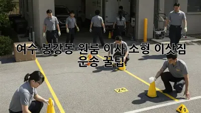 여수 봉강동 원룸 이사, 소형 이삿짐 운송 꿀팁!